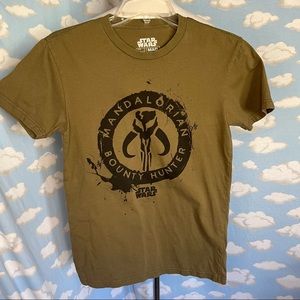 Star Wars The Mandalorian‎ Shorts Sleeve T-shirt olive green Size XS